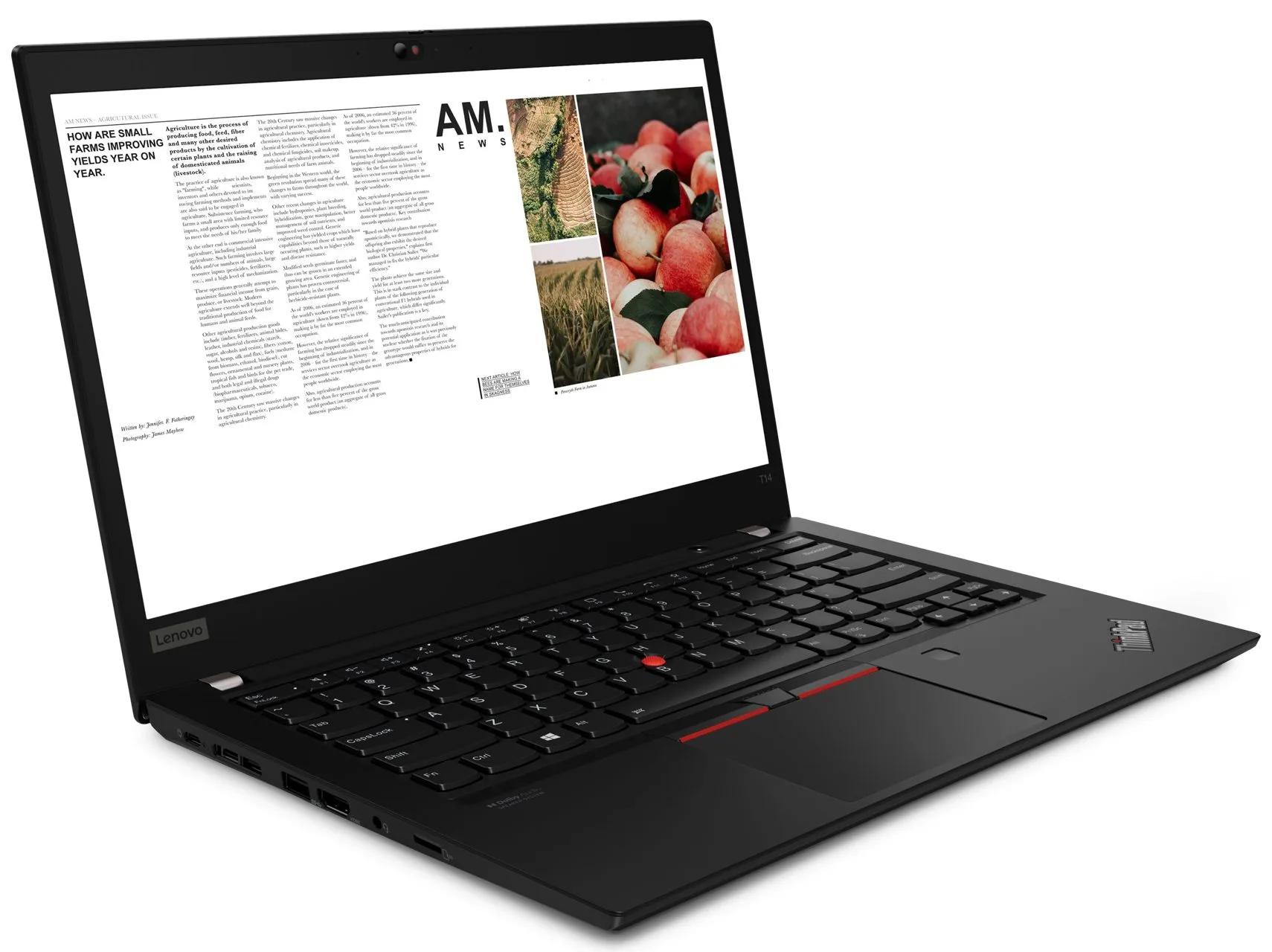 Lenovo ThinkPad T14 Gen 2 side profile i5 refurbished | RenewedDubai UAE