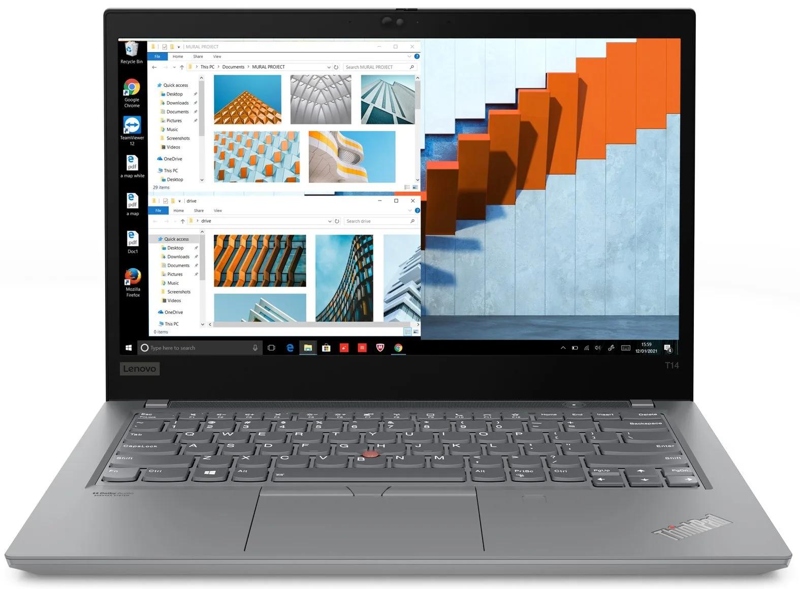 Lenovo ThinkPad T14 Gen 2 open view 14 inch screen refurbished | RenewedDubai UAE